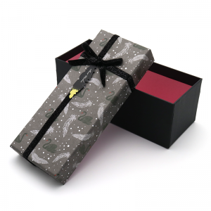 lack color bow ribbon lid and base gift paper boxes for packing chocolate